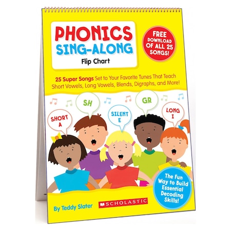 Scholastic Teaching Resources Phonics Sing-Along Flip Chart + CD SC510435